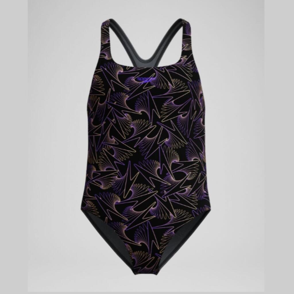 Speedo Kupaće gaće za djevojčice Hyprbm Alv Mdlt 1Pc, Crne