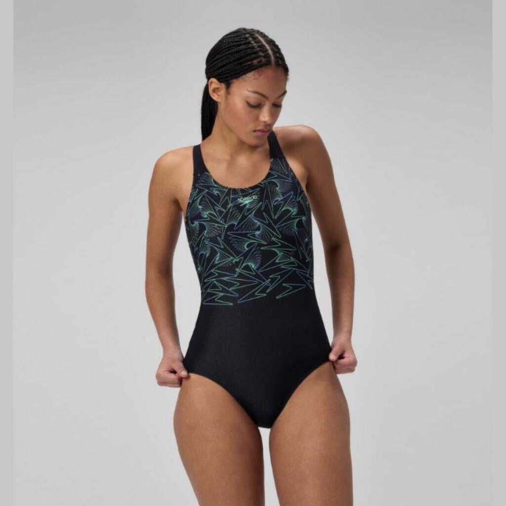 Speedo Ženski kupaći kostim Hyperboom Plmt Msbk, Crni