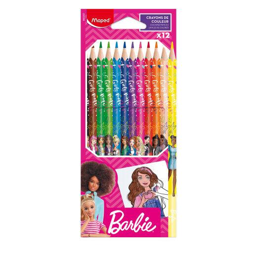 Maped Set drvenih bojica Barbie, 12 komada