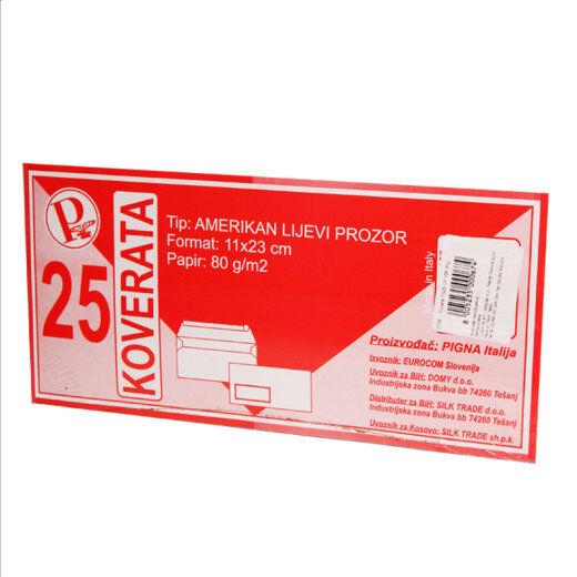 Optima Koverta LP American, 11x23, 80g, 25 komada