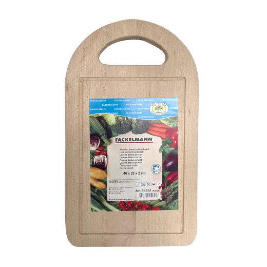 Fackelmann Daska za rezanje, 40x20x2cm, Drvena, Zaobljena