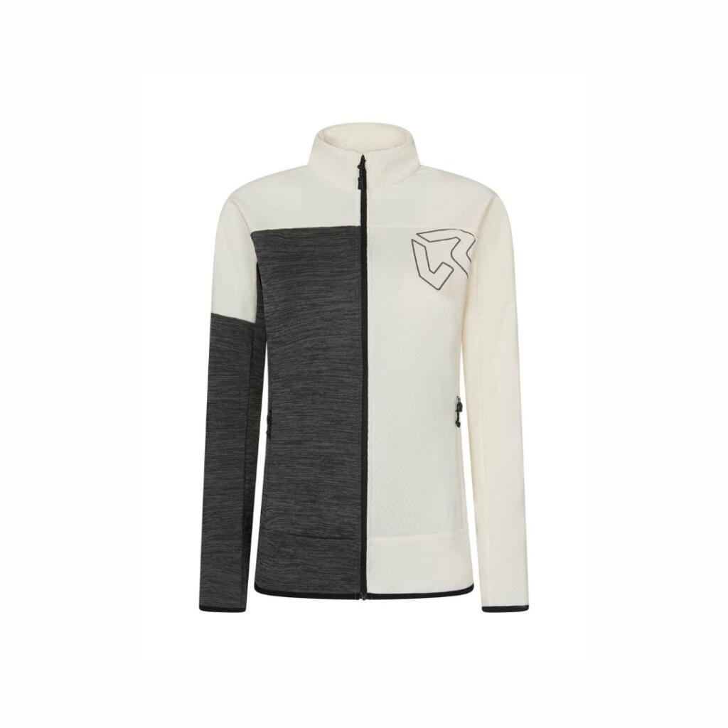Rock experience Ženska dukserica Kobra Mock Neck Fz W Flis, Bijelo-siva