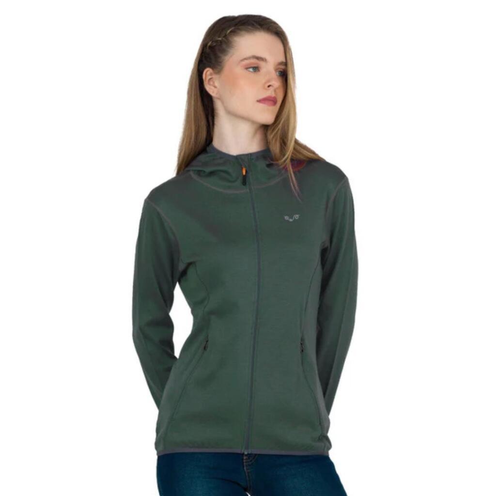 Woolona Ženska dukserica dugih rukava Marin, zelena