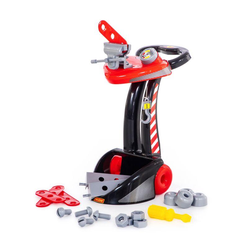 POLESIE Set kolica za igračke s alatima, 19 dijelova, crno-crvena