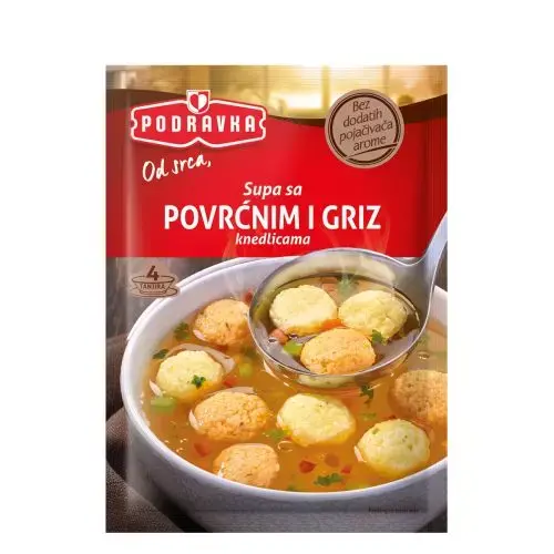 PODRAVKA Supa s povrćem i knedlama od griza, 56 g