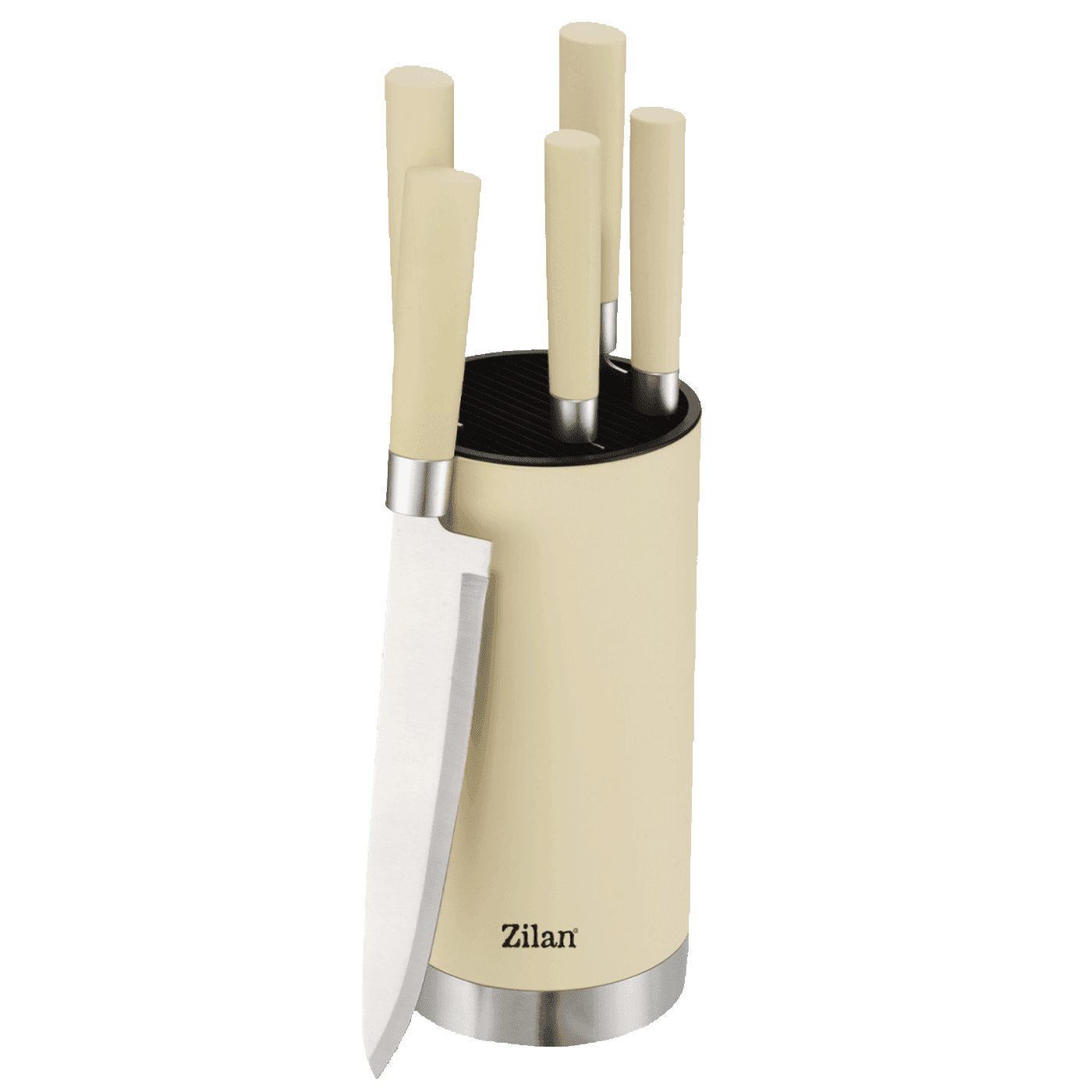 ZILAN Noževi set sa stalkom ZLN1610 Retro, 6 dijelova, Bež