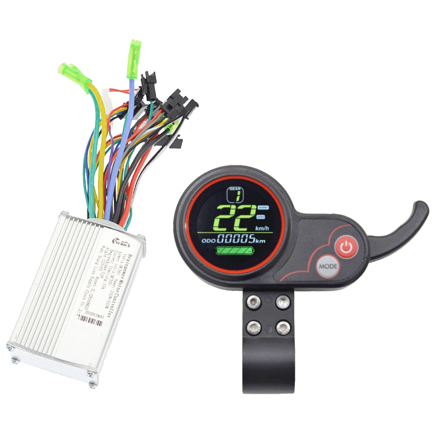 NN-Su LCD brzinomjer, set, za električni romobil - LCD Speedmeter, Set, SL-100, 48V