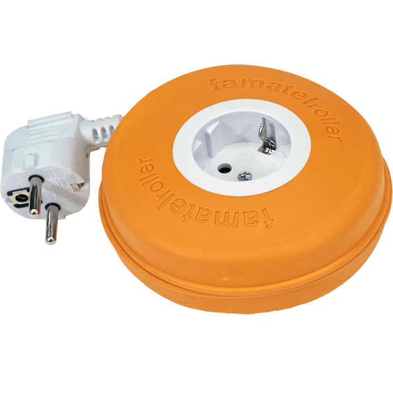 FAMATEL Produžni kabl ROLLER 2m, 2 utičnice, Narandžasti