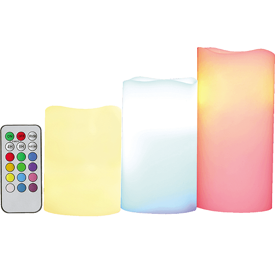 Home Dekorativna rasvjeta CDR 3/M, svijeće set sa daljinskim upravljačem, Šarena