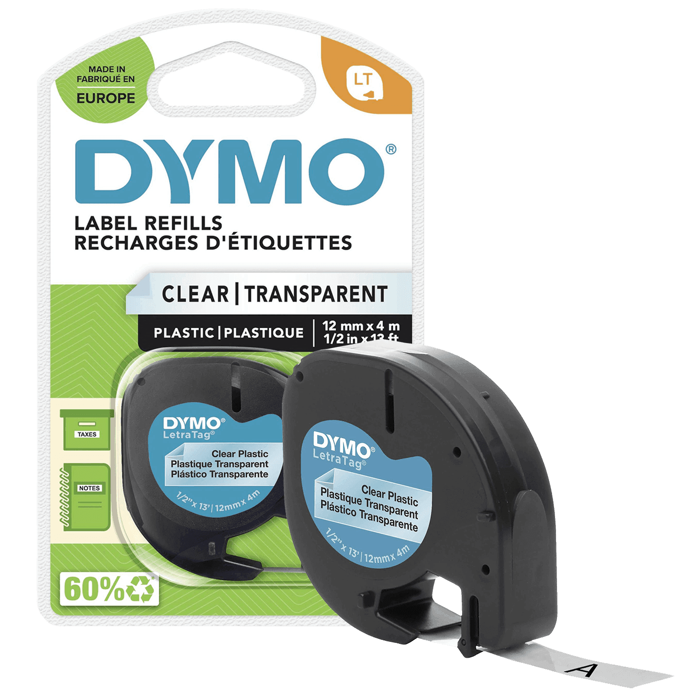 DYMO Kaseta s trakom za LetraTag, 4m, Crna