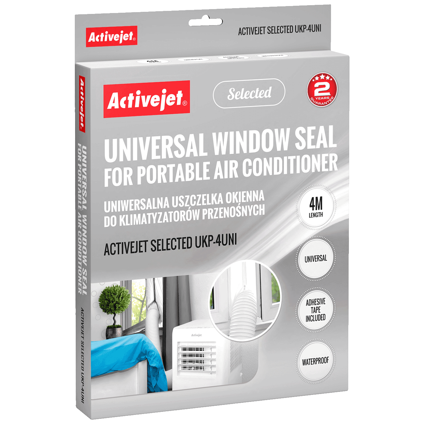 ACTIVEJET Izolacija prozora za mobilnu klimu 4m, Bijela