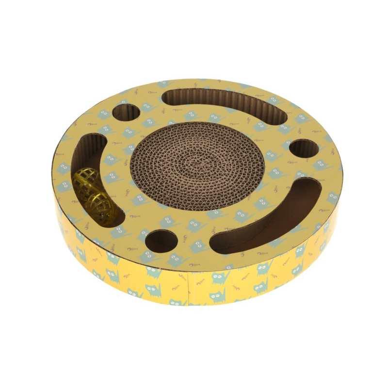 KERBL Ploča za grebanje za mačke sa lopticama Board Jokey, Žuta