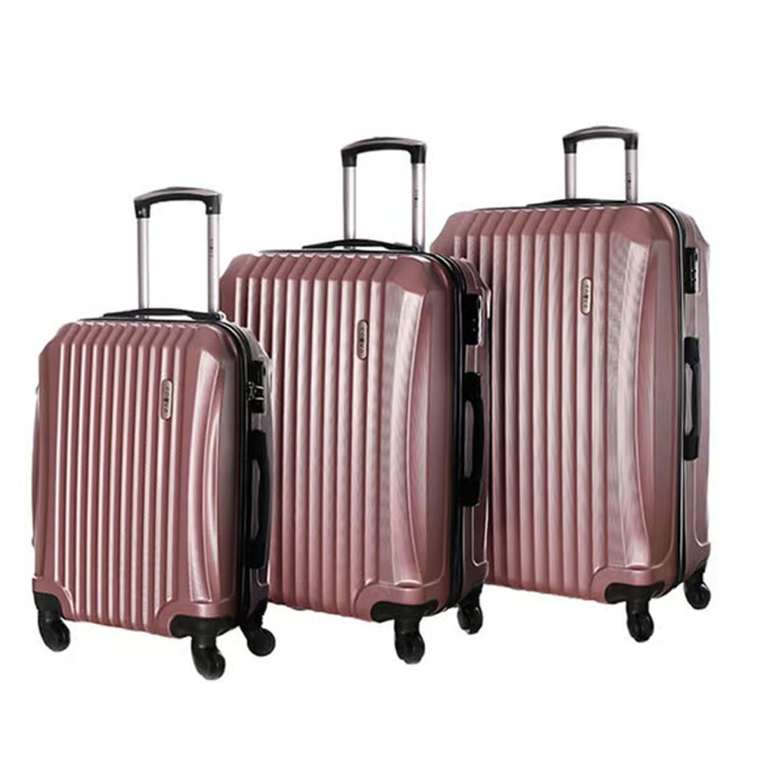 Enova Set kofera Sevilla, 3 komada, ABS, Rose gold