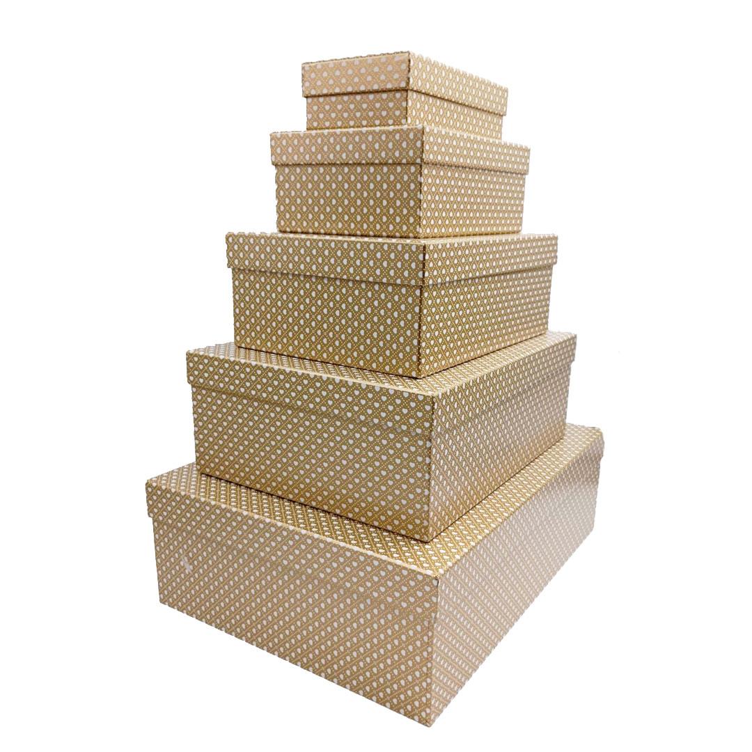 Vrabac Ukrasna kutija Zoi 313, 5 komada, Zlatna