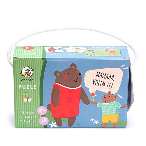 Vrabac Slagalica Toddler Roditelji i djeca, 20 dijelova