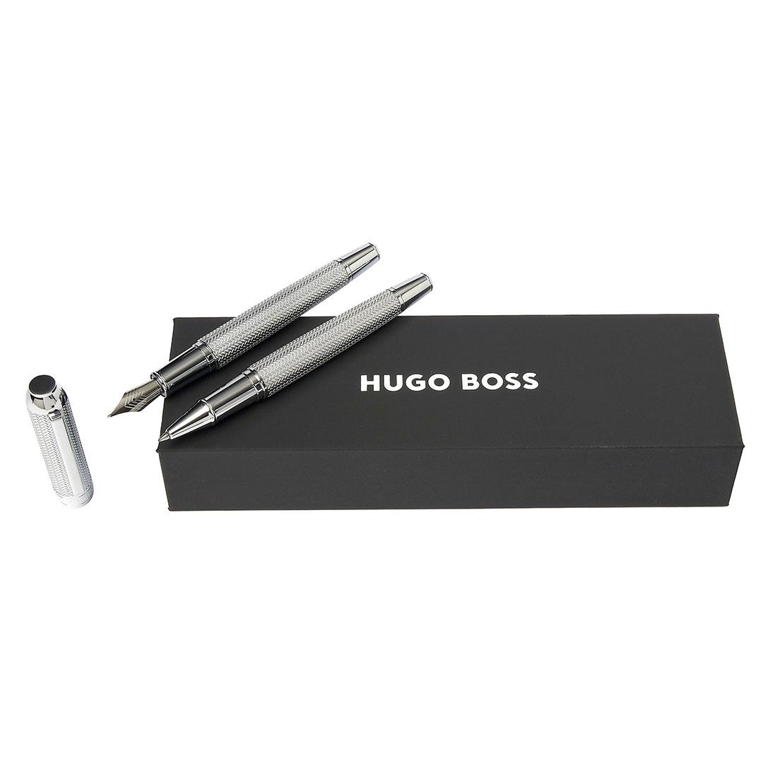 Hugo Boss Set Roler olovka i nalivpero Elemental HPPR465C, Srebreni