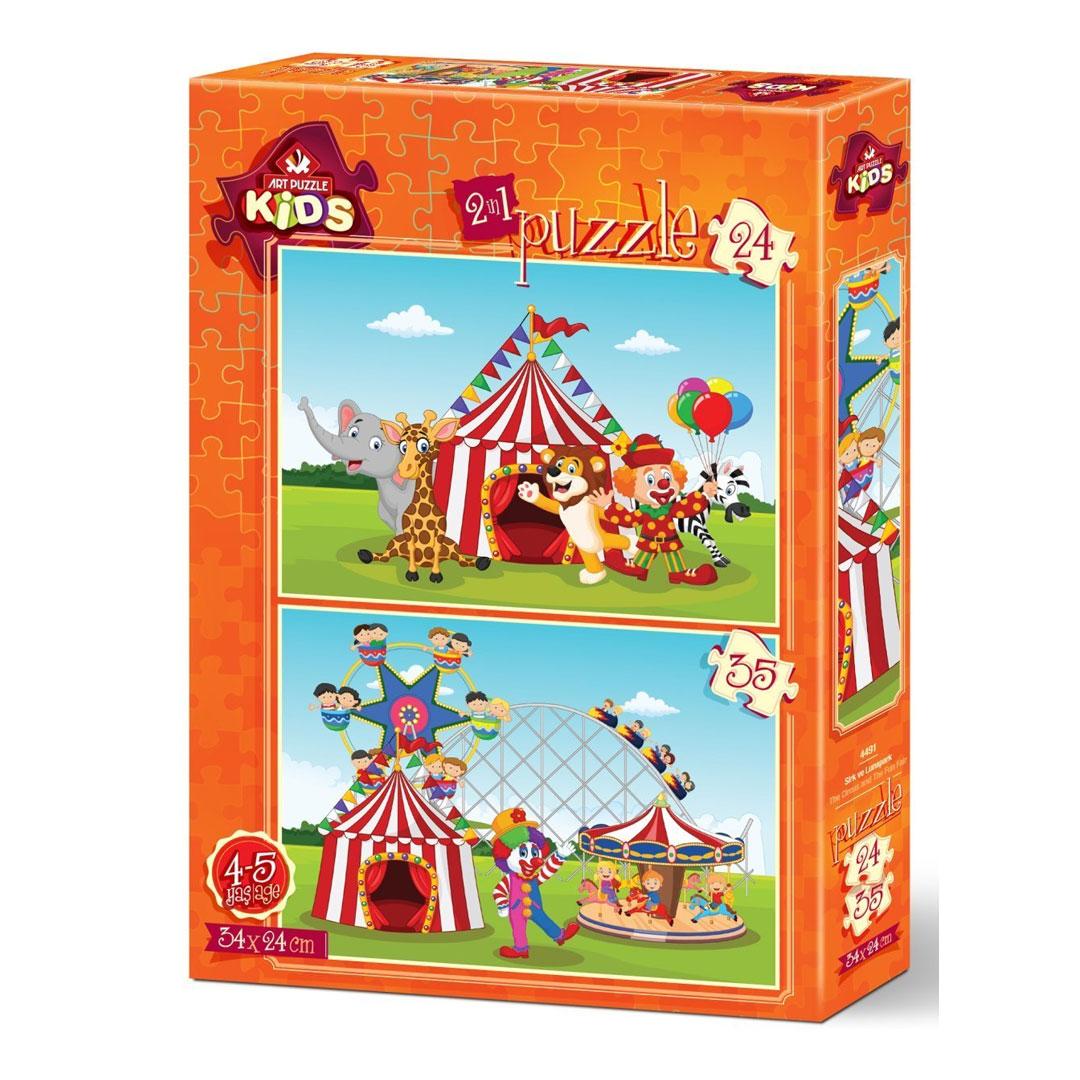 Art Puzzle Slagalica 2u1 Cirkus 4491, 24 + 35 dijelova