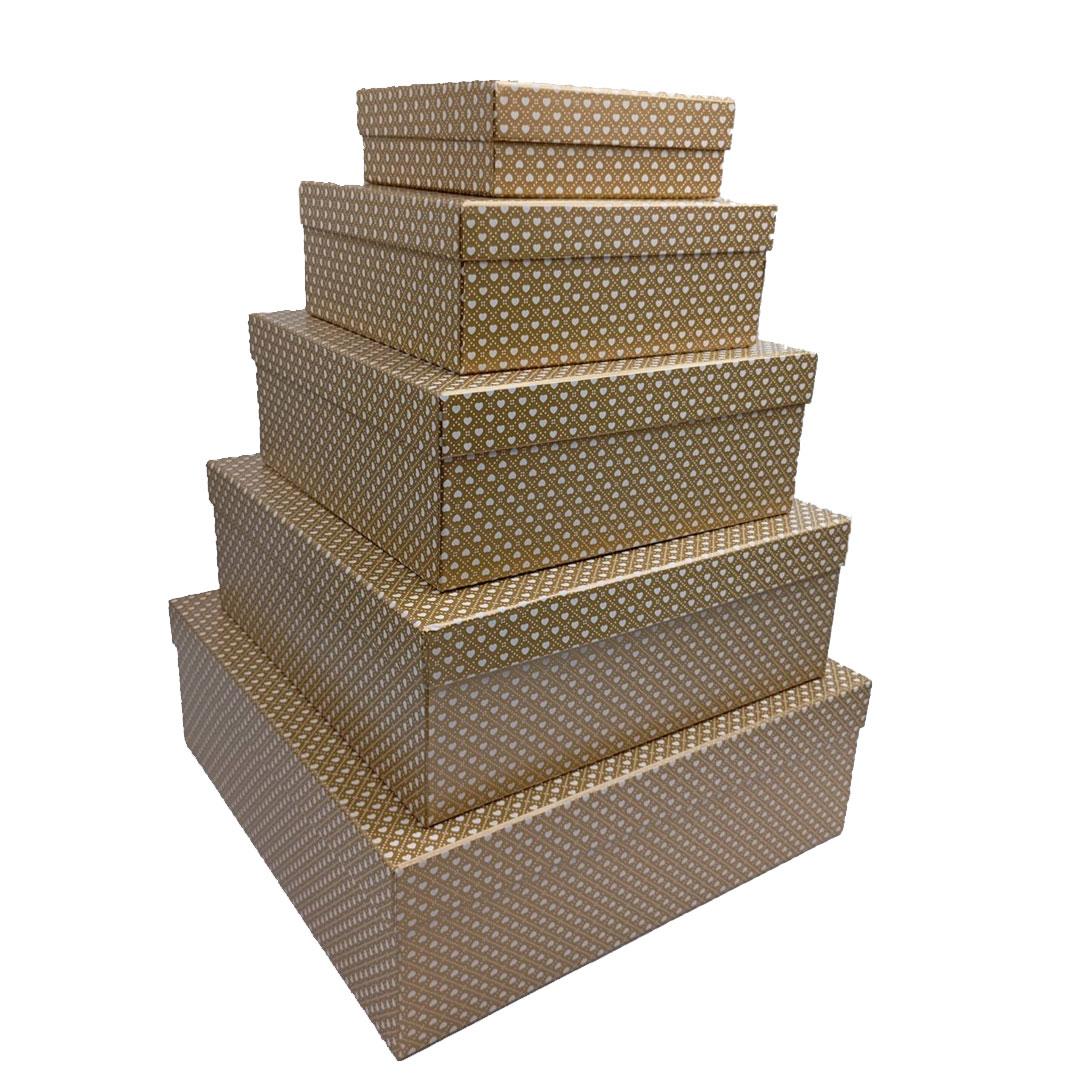 Vrabac Ukrasna kutija Zoi Kubo 313, 5 komada, Zlatna