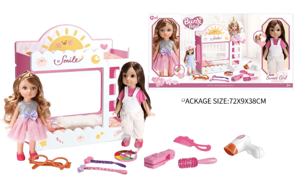 Krevet na kat sa lutkom Mkt860271, 73x39cm