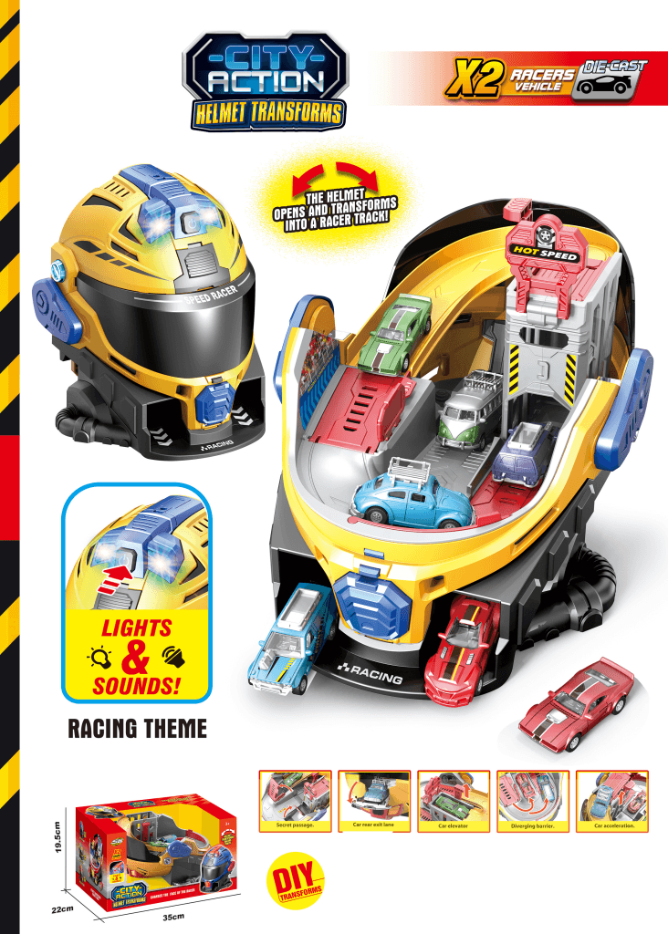 Set Kaciga parking za auto Mku146300, 35x22cm, Žuta