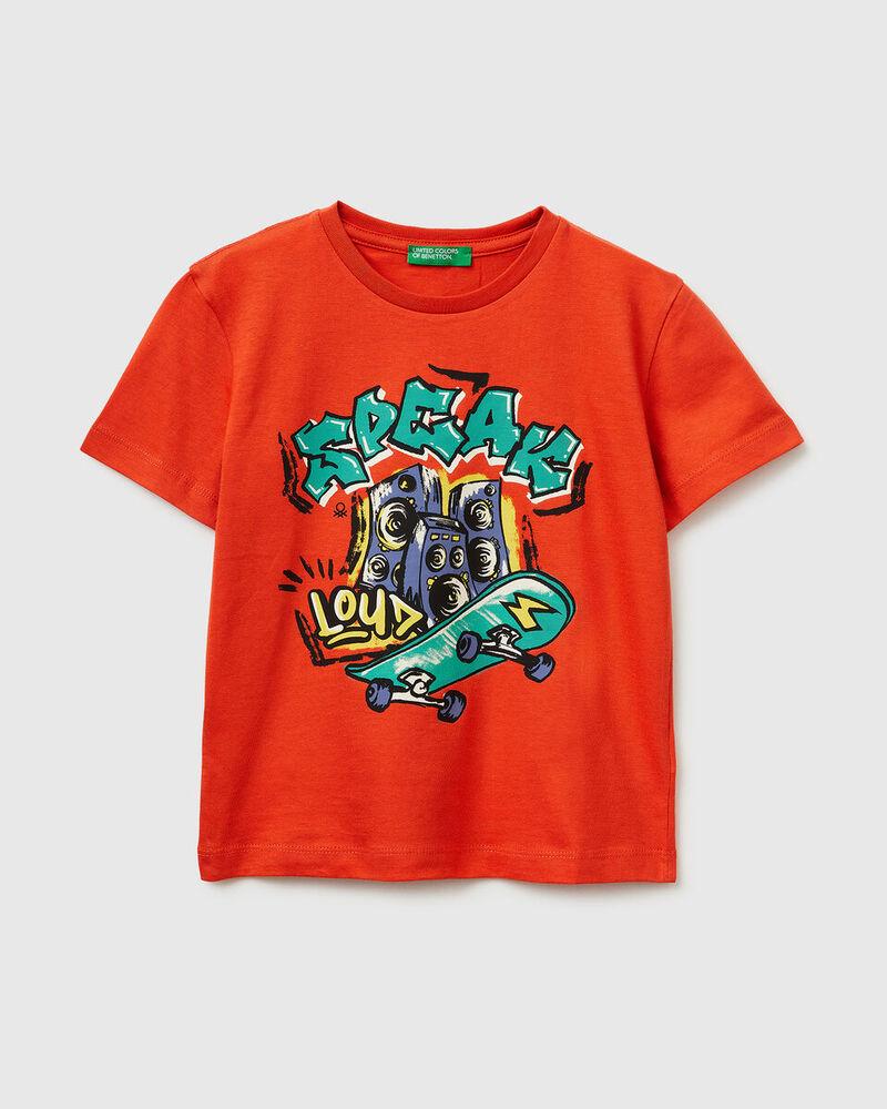 Benetton Majica za bebe 3I1XG10MAP-34Y-98, Crvena
