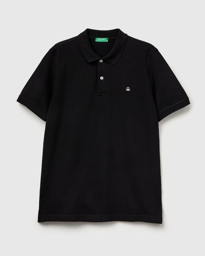 Benetton Muška majica 3WG9U301ZC-100-L, Slim fit, Crna