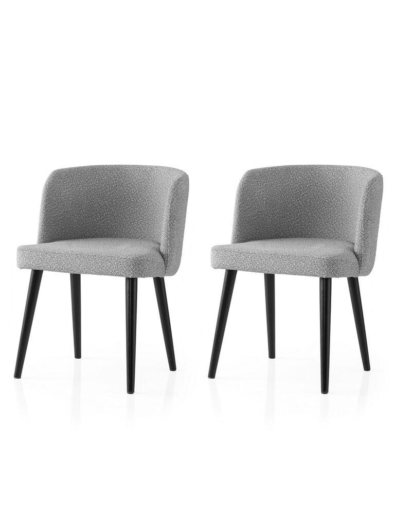 Hanah Home Set trpezarijskih stolica Soft 4112 V2, 2 dijela, Svijetlo siva