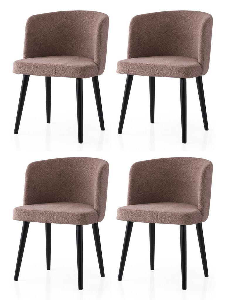 Hanah Home Set trpezarijskih stolica  Soft 4111 V4, 4 komada,  Smeđe boje