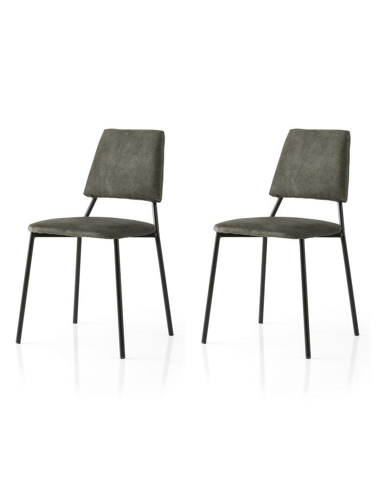 Hanah Home Set trpezarijskih stolica Lima 4553 V2, 2 dijela, Tamno siva