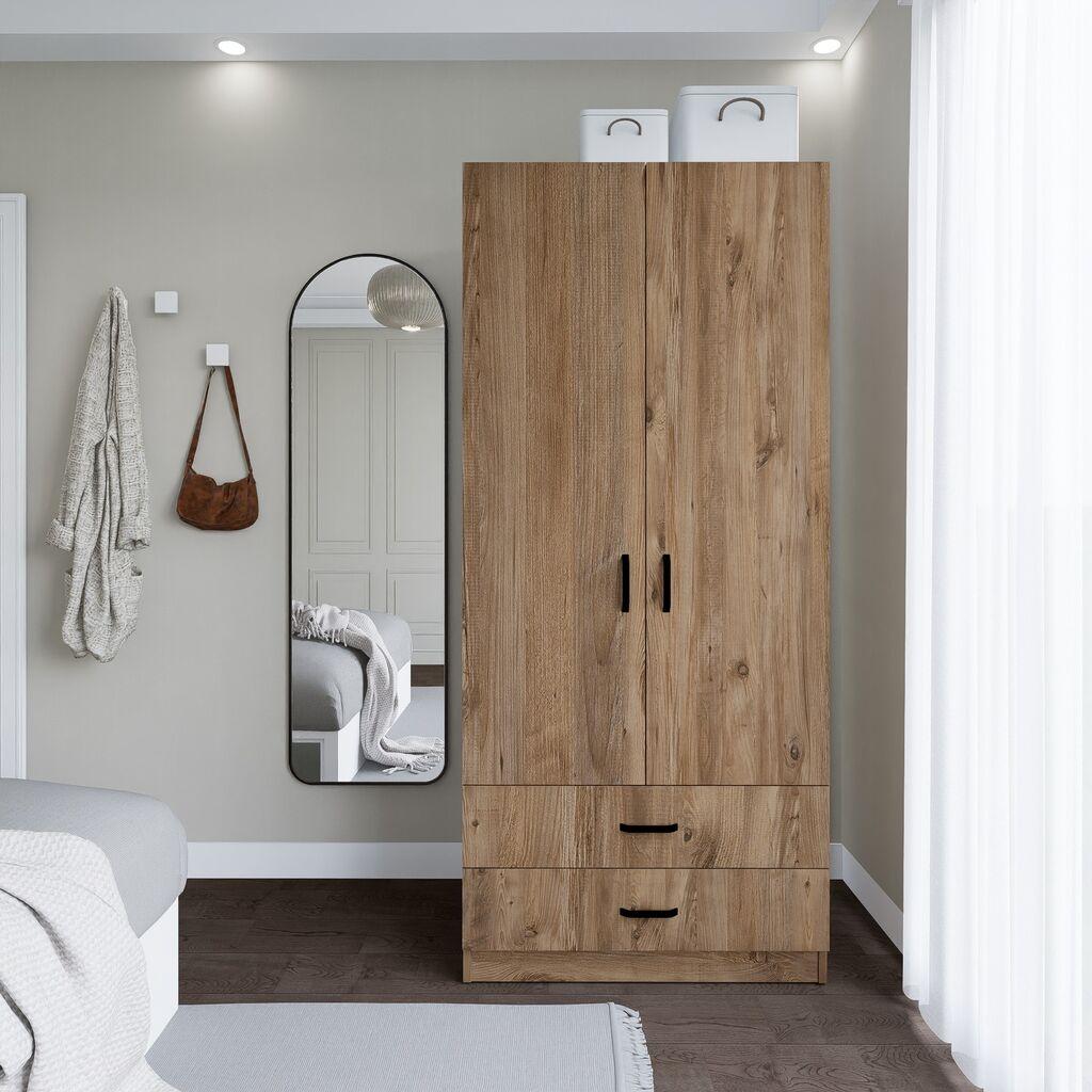 Hanah Home Ormar Yaman 1600-044, 80x182x47 cm, Smeđa