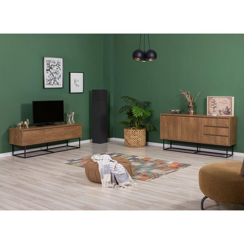 Hanah Home Garnitura namještaja za dnevni boravak Laxus 15, boje oraha