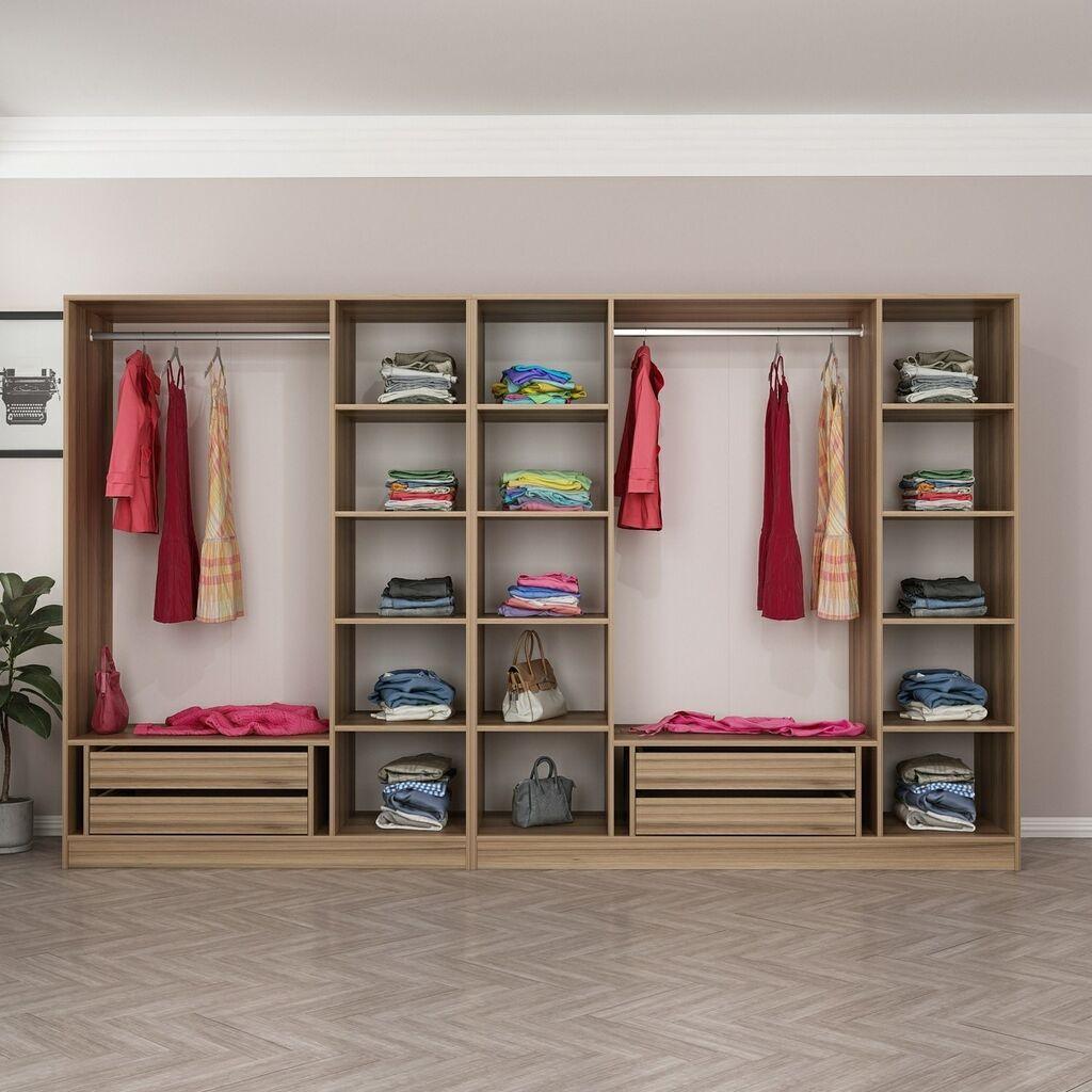 Hanah Home Ormar Kale-7543, 315x190x52 cm, Smeđa