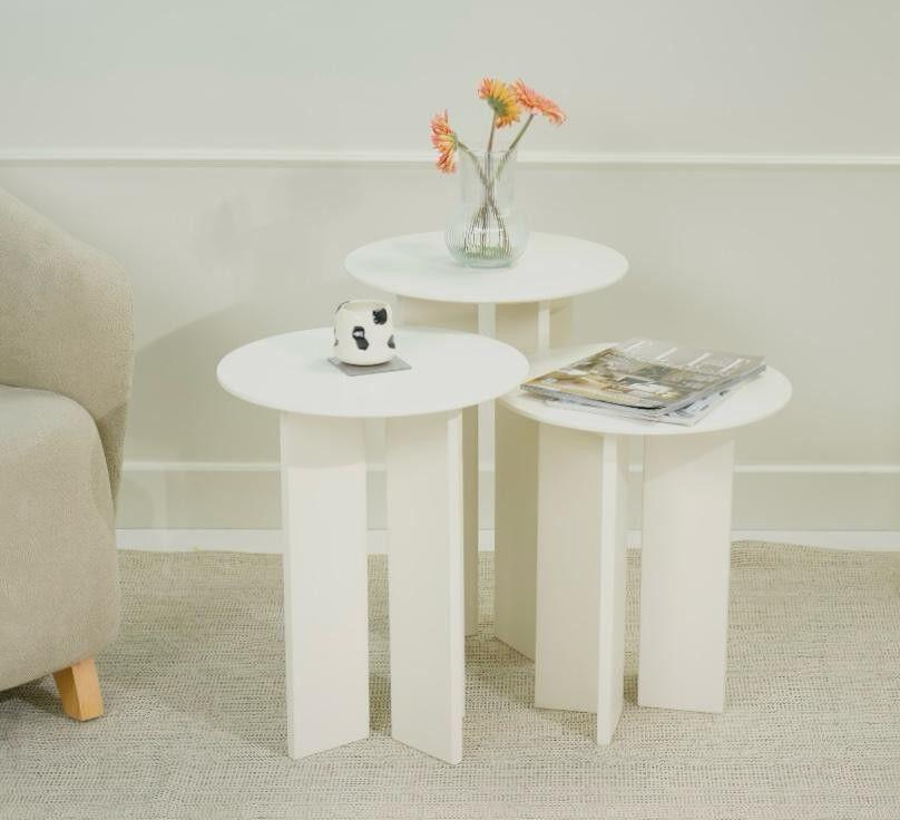 Hanah Home Set klub stolova Leo, 2 komada, Bijeli