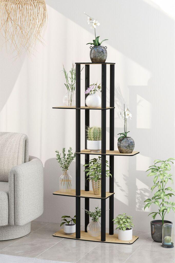 Hanah Home Stalak za cvijeće Gardenija, 20x60x140 cm, Crni hrast