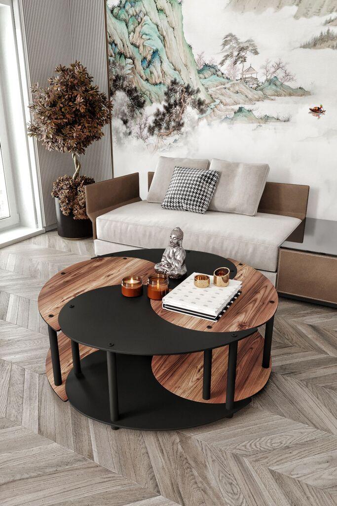 Hanah Home Set klub stolova Yi Yang4L 70, 4 dijela, Smeđa