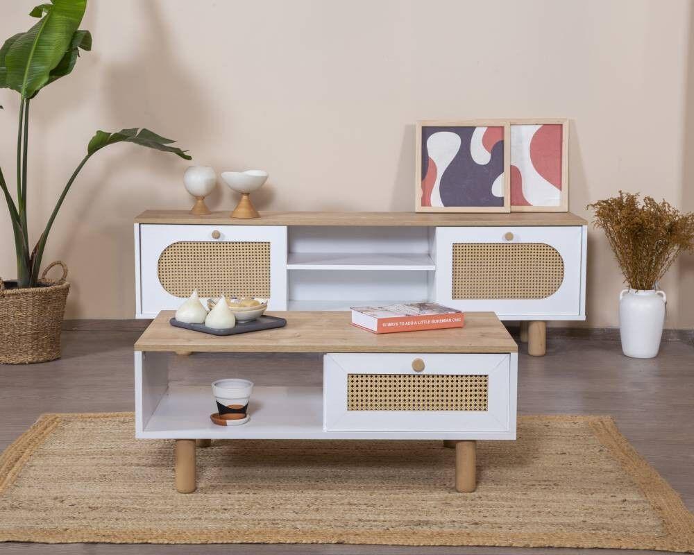 Hanah Home Club sto Bohem, 55x100x45 cm, Smeđa