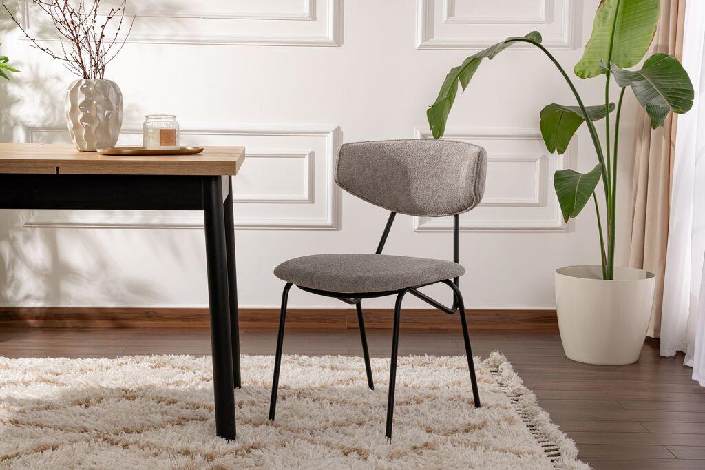 Hanah Home Nancy set trpezarijskih stolica, 2 dijela, siva