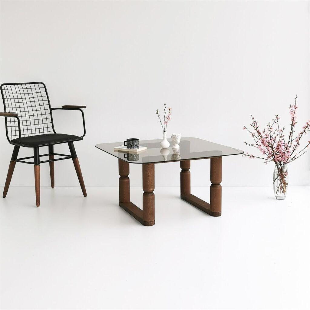 Hanah Home Club sto Stoa, 80x42x80 cm, Smeđa