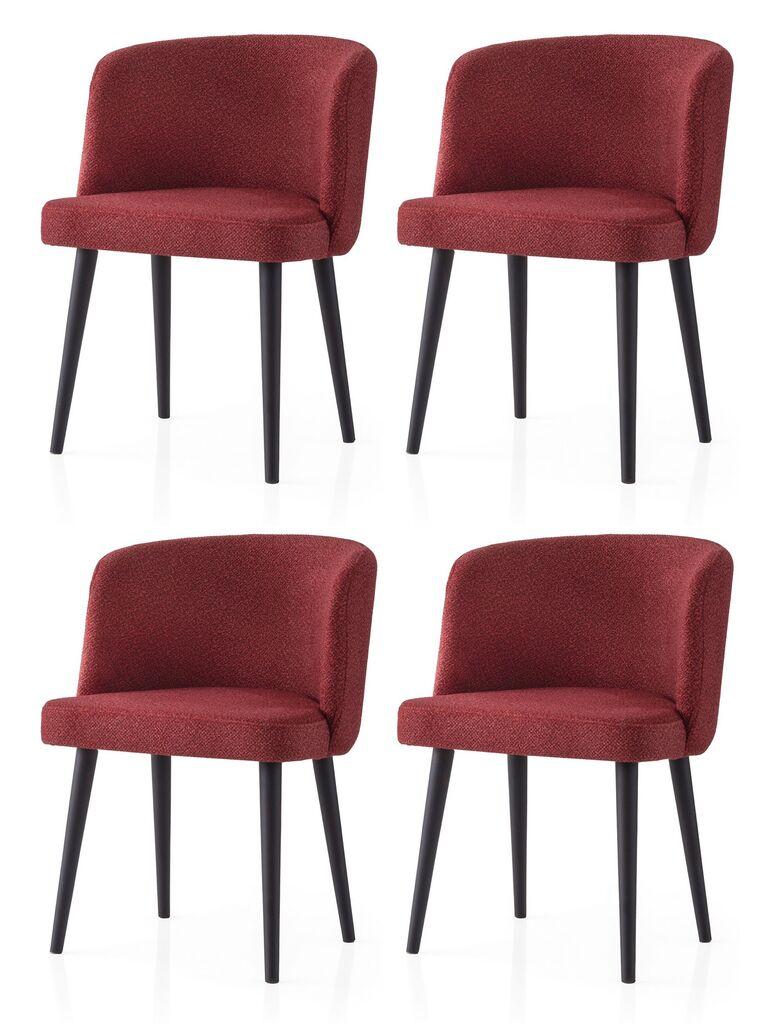 Hanah Home Set trpezarijskih stolica  Soft 4109 V4, 4 komada,  Bordo