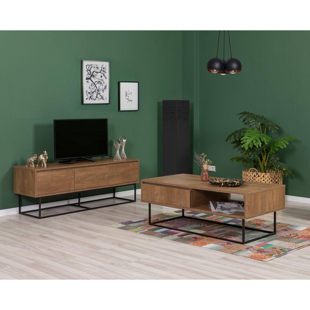 Hanah Home Garnitura namještaja za dnevni boravak Laxus 16, boje oraha