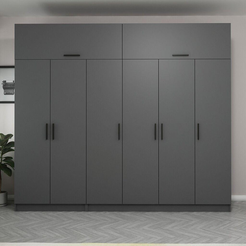 Hanah Home Ormar Kale-5266, 270x255x52 cm, Antracit