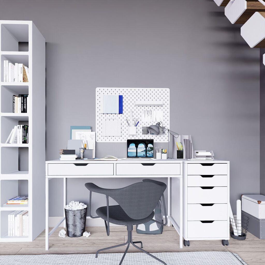 Hanah Home Desk Duru Set 1600-49, 120x77.4x55 cm, Bijela