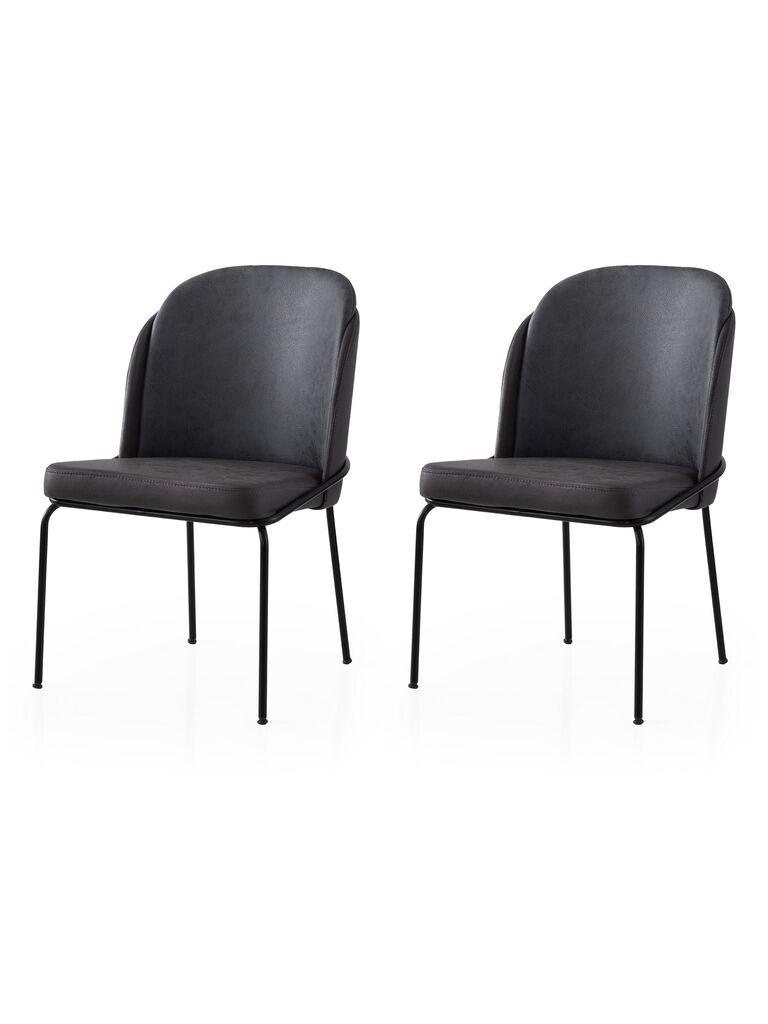 Hanah Home Set trpezarijskih stolica  Dore 195 V2, 2 komada,  Crni