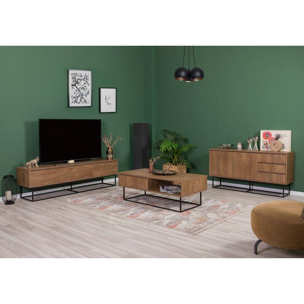 Hanah Home Garnitura namještaja za dnevni boravak Laxus 19, Boje oraha