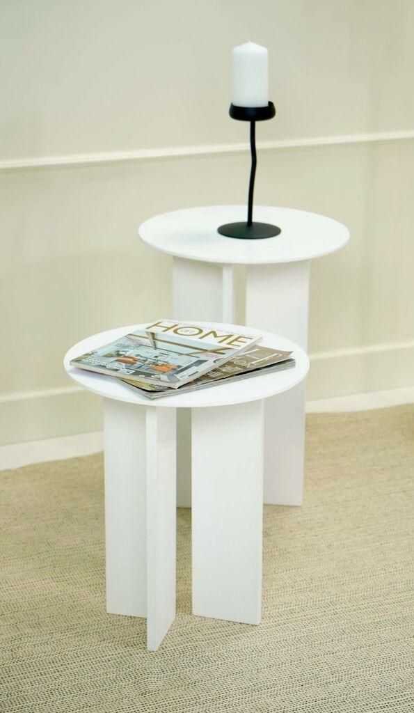 Hanah Home Leo set klub stolova, 2 dijela, bijela