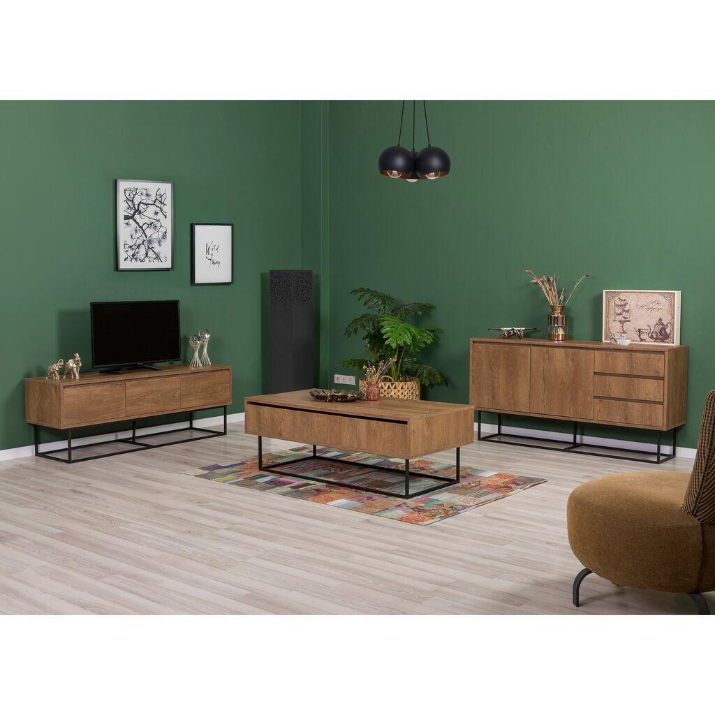 Hanah Home Garnitura namještaja za dnevni boravak Laxus 17, Boje oraha