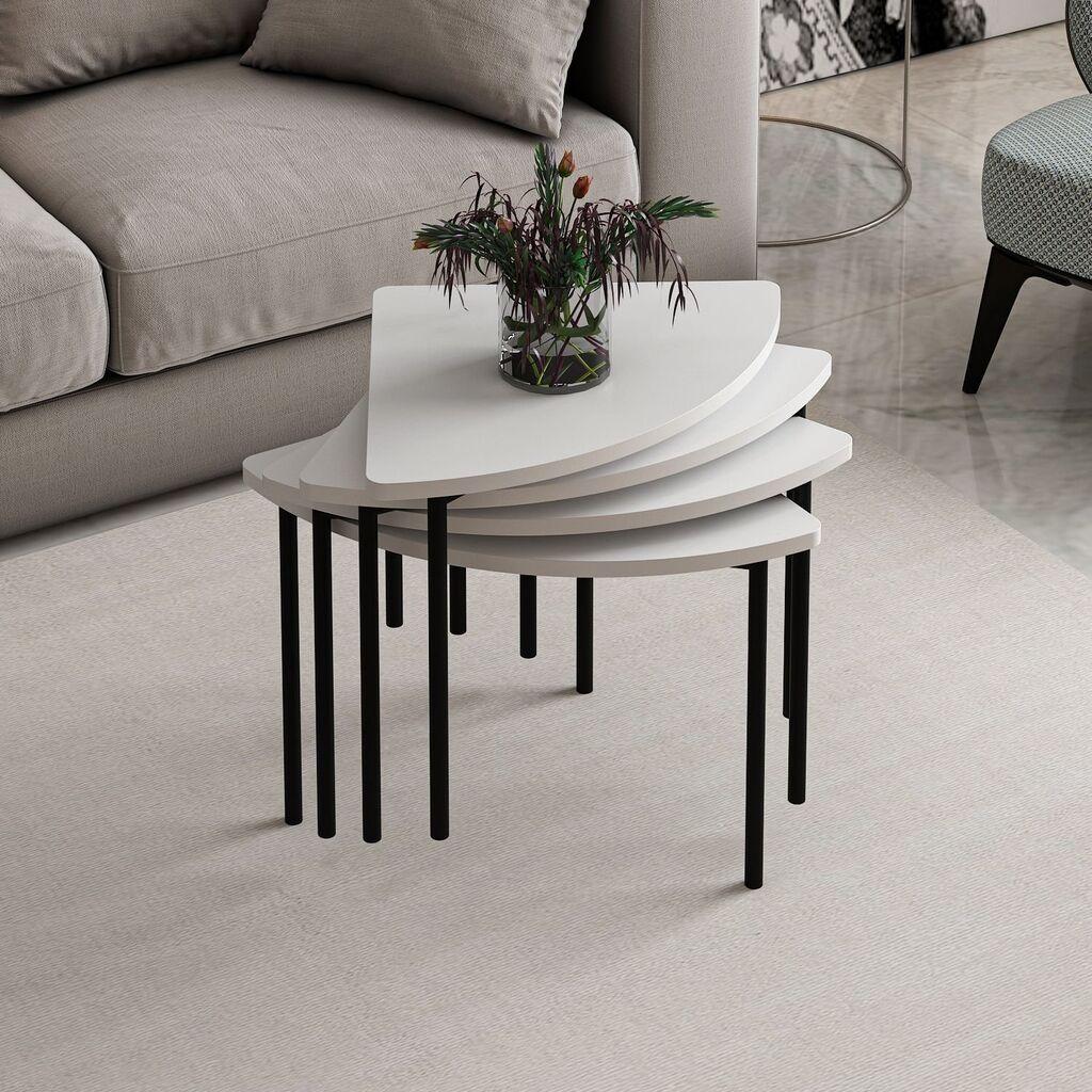 Hanah Home Club sto Emma 8921, 90x42x42 cm, Bijela