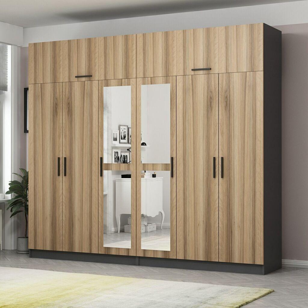 Hanah Home Ormar Kale-5216, 270x235x52 cm, Smeđa