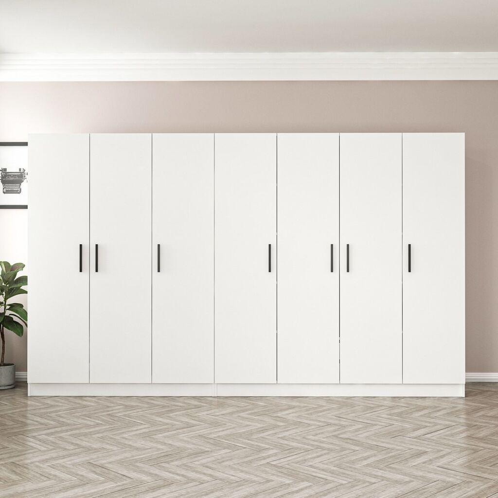 Hanah Home Ormar Kale-2220, 315x190x52 cm, Bijela