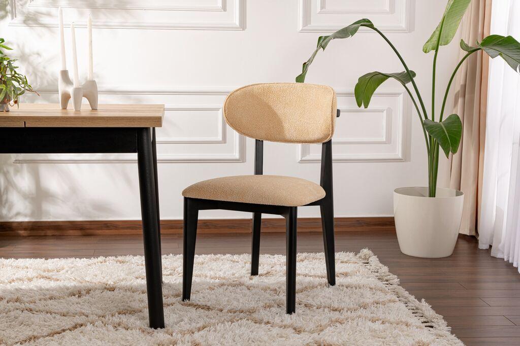 Hanah Home Lionte set trpezarijskih stolica, 2 komada, Vanilija